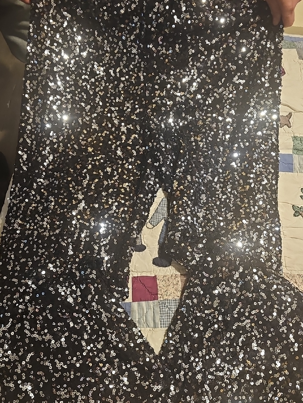 Serra Black Sequin Pants